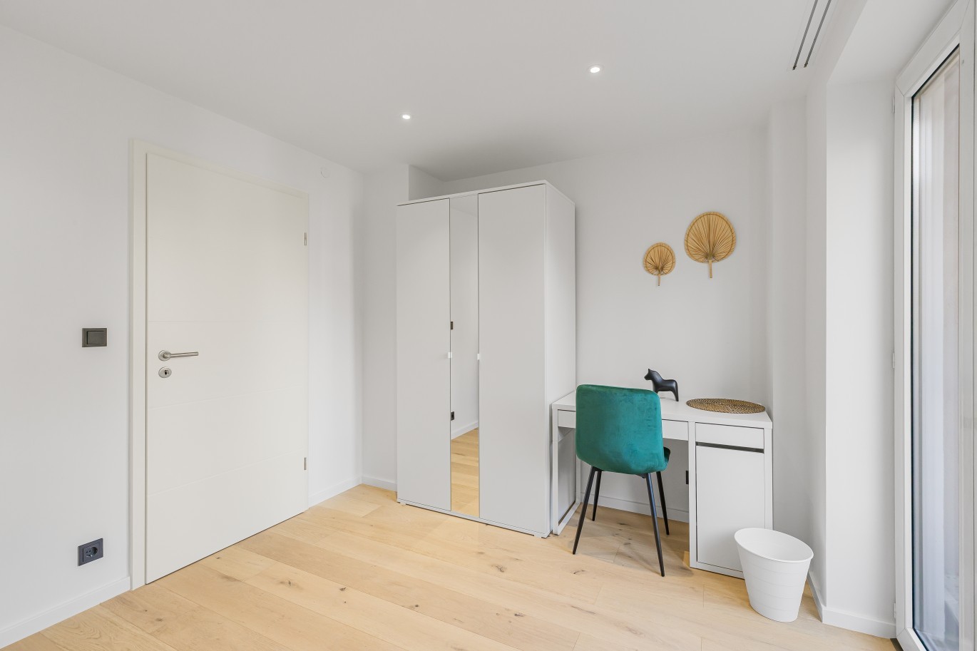Arbeitsbereich im Schlafzimmer der Hof-Wohnung