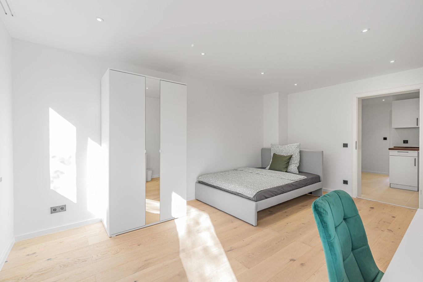 Schlafzimmer in der Hof-Wohnung